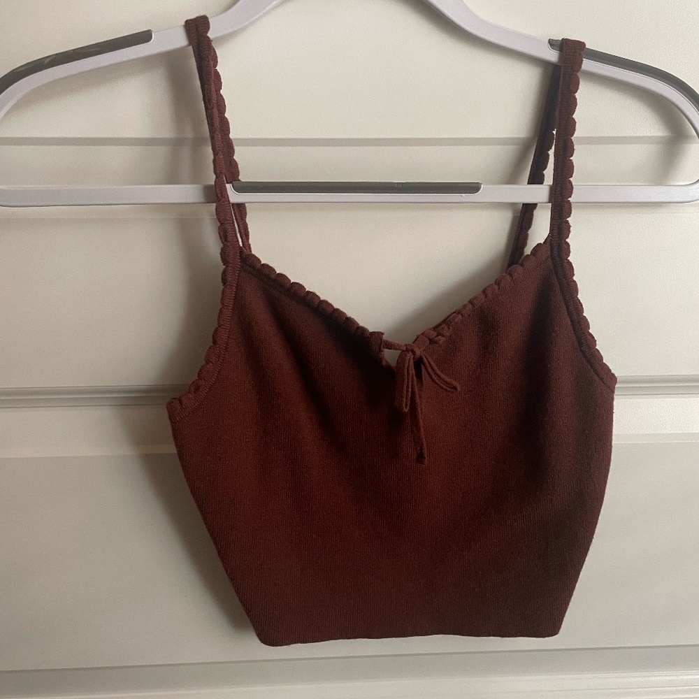 LA Hearts Brown Crop Top